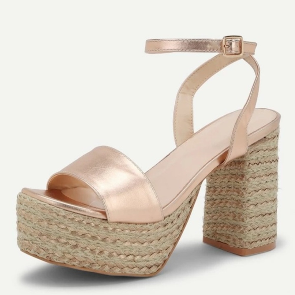 Brand New Gold and Nude Espadrilles Size 41